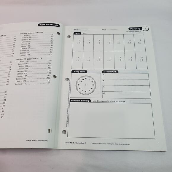 Saxon Math Power-Up Workbook: Intermediate 3 - Picture 6 of 12